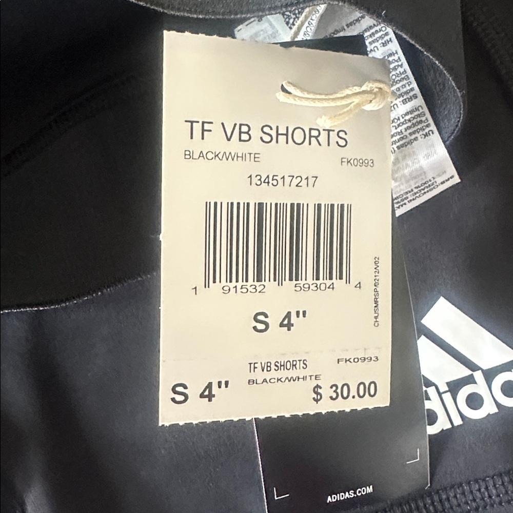 Adidas Women's Athletic Black Shorts-4 inch - Picture 3 of 4